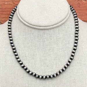 6mm Navajo Style Pearl Necklace